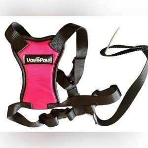 Dog Car Seatbelt Harness — Pink & Black Safety Clip | Size Small